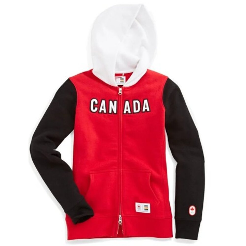 Vintage 2014 Sochi Hudson's Bay Team Canada Colour-Blocked Zip Up - Size Medium